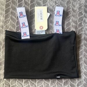 H&V Black Tube Top with University of Arizona Logo Straps